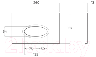 Изображение товара Кнопка для инсталляции BelBagno BB054NERO
