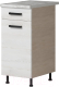 Шкаф-стол кухонный Genesis Мебель Алиса Loft 400 с ящиком (дуб сонома/сосна белый) - 
