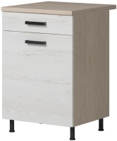 Шкаф-стол кухонный Genesis Мебель Алиса Loft 500 с ящиком (дуб сонома/сосна белый) - 