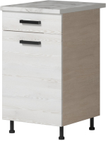Шкаф-стол кухонный Genesis Мебель Алиса Loft 500 с ящиком (дуб сонома/сосна белый) - 