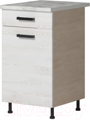 Шкаф-стол кухонный Genesis Мебель Алиса Loft 500 с ящиком (дуб сонома/сосна белый)