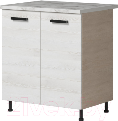 Шкаф-стол кухонный Genesis Мебель Алиса Loft 800 2 двери (дуб сонома/сосна белый)
