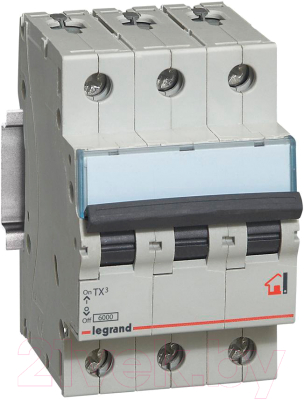 Выключатель автоматический Legrand TX3 3P C 10A 6кА 3M / 404054