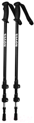 Палки для скандинавской ходьбы Novus NTP-01 65-135 (черный)