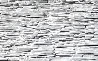 Декоративный камень гипсовый Polinka Сланец саянский угловой элемент У0100 (белый) - 