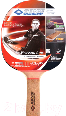 

Ракетка для настольного тенниса Donic Schildkrot, Persson 600 FSC