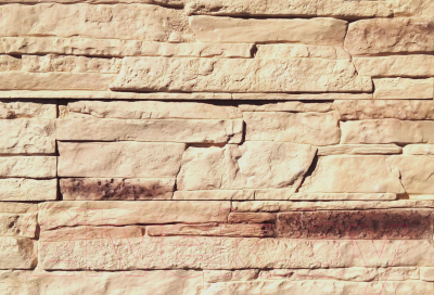 Декоративный камень гипсовый Polinka Сланец рифейский угловой элемент 0202ЛУ (бежевый люкс)