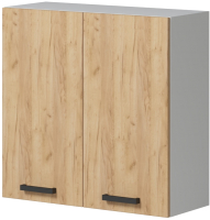 Шкаф навесной для кухни Genesis Мебель Алиса Craft 800 (белый/дуб золотой) - 