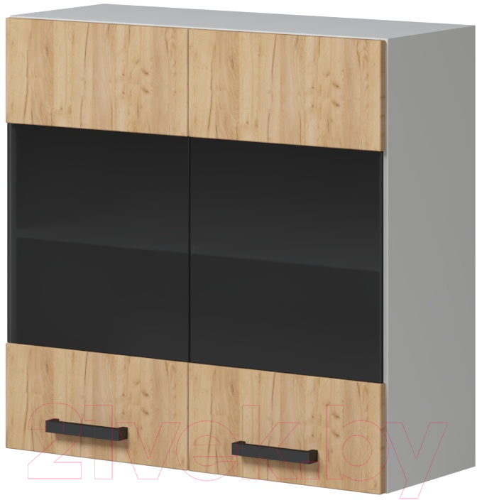 Шкаф навесной для кухни Genesis Мебель Алиса Craft 800 со стеклом