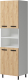 Шкаф-пенал кухонный Genesis Мебель Алиса Craft 600 (белый/дуб золотой) - 