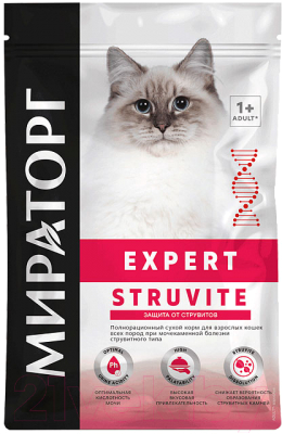 Сухой корм для кошек Winner Мираторг Expert Struvite / 1010024049 (400г)