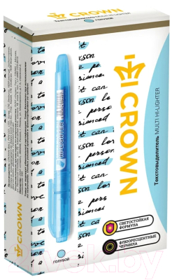 Текстовыделитель CrowN Multi Hi-Lighter / H-500 (голубой)