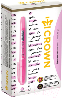 Текстовыделитель CrowN Multi Hi-Lighter / H-500 (розовый)