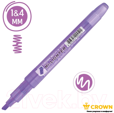 Текстовыделитель CrowN Multi Hi-Lighter / H-500 (фиолетовый)