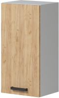 Шкаф навесной для кухни Genesis Мебель Алиса Craft 400 (белый/дуб золотой) - 