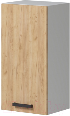Шкаф навесной для кухни Genesis Мебель Алиса Craft 400 (белый/дуб золотой)