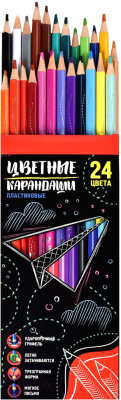 Изображение товара Набор цветных карандашей Феникс+ Бумажный самолетик / 57954 (24шт)