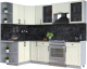 Кухонный гарнитур Интерлиния Тренд 1.5x2.5 левая (белый/белый/кастилло темный) - 