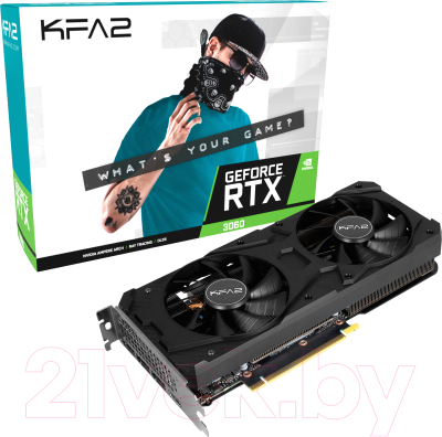 Видеокарта KFA2 GeForce RTX 3060 8GB 1-Click OC (36NSL8MD6OCK)