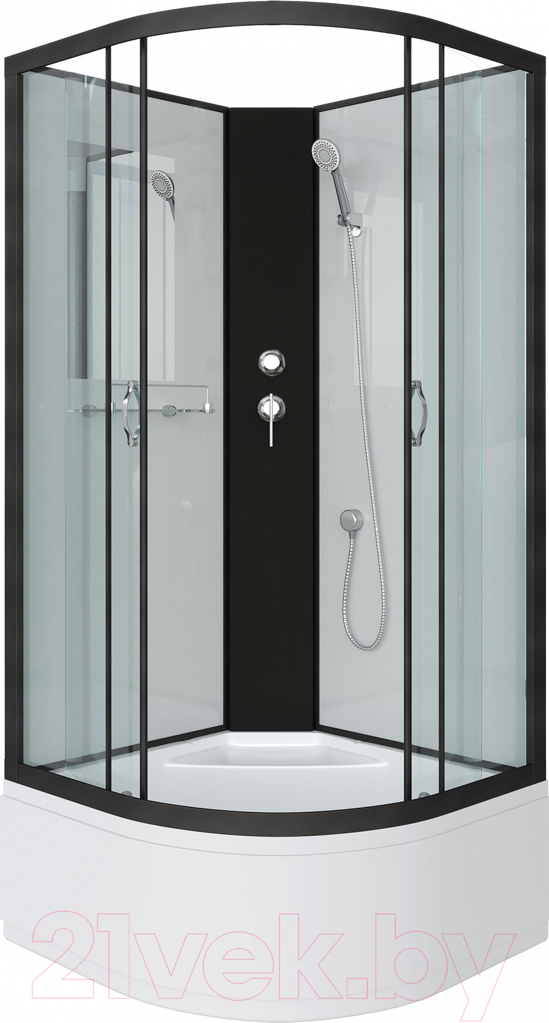 Душевая кабина Niagara NG-6708-14BK 90x90x215 (прозрачное стекло/черный)