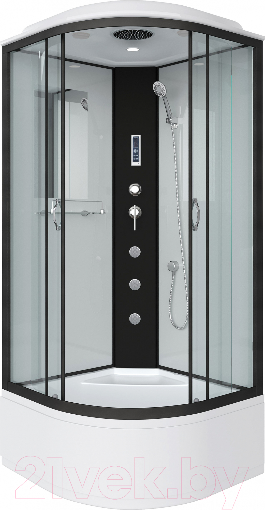 Душевая кабина Niagara NG-6708-14F 90x90x215 (прозрачное стекло/черный)