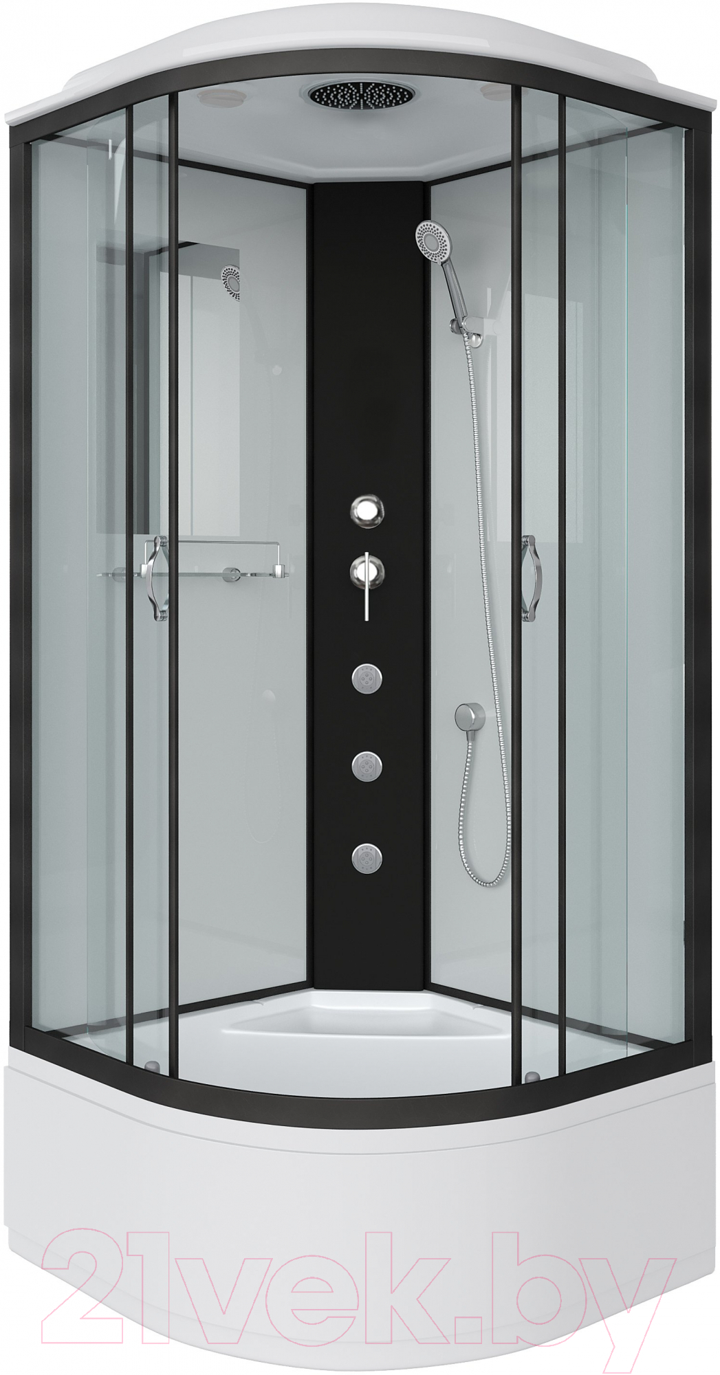 Душевая кабина Niagara NG-6708-14G 90x90x215 (прозрачное стекло/черный)