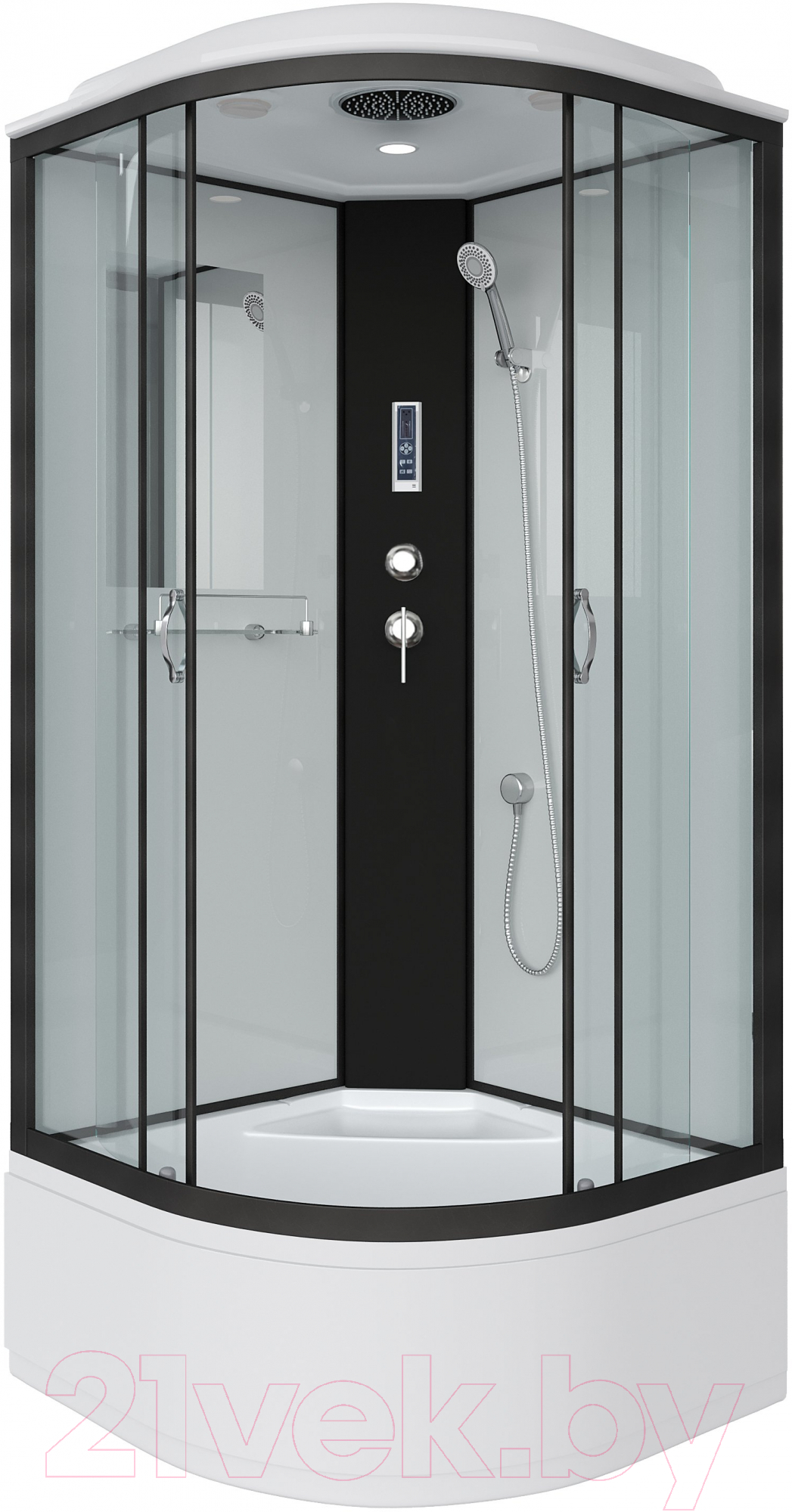 Душевая кабина Niagara NG-6708-14P 90x90x215 (прозрачное стекло/черный)