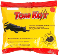 Средство для борьбы с вредителями Том Кот Тесто брикеты от крыс мышей и полевок (100г) - 
