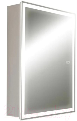 Шкаф с зеркалом для ванной Silver Mirrors Киото-2 50 L / LED-00002680 (с подогревом)