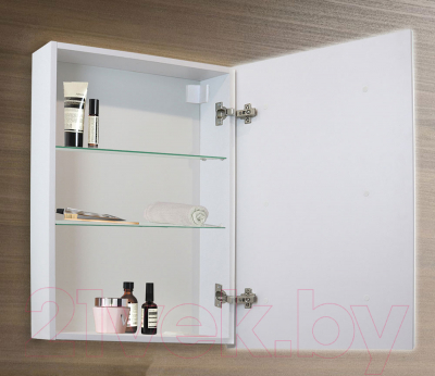 Шкаф с зеркалом для ванной Silver Mirrors Киото-2 50 L / LED-00002680 (с подогревом)