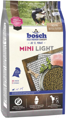Сухой корм для собак Bosch Petfood Mini Light / 5213025 (2.5кг)