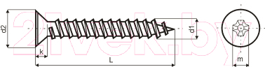 Шуруп ЕКТ 3.5x13 Потайная головка CHT DIN7982 / 207495