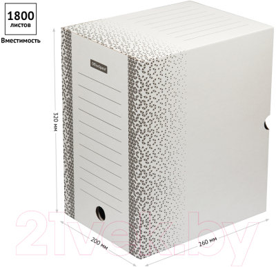 Коробка архивная OfficeSpace Standard / 264809 (белый)