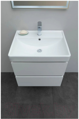 Тумба с умывальником Aquanet Вега 60 / 308319 (белый глянец)