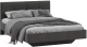 Полуторная кровать ТриЯ Элис тип 1 с мягкой обивкой 140x200 (велюр графит) - 