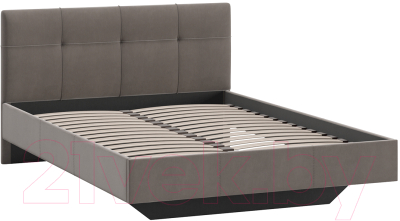 Полуторная кровать ТриЯ Элис тип 1 с мягкой обивкой 140x200 (велюр мокко)