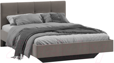 Полуторная кровать ТриЯ Элис тип 1 с мягкой обивкой 140x200 (велюр мокко)