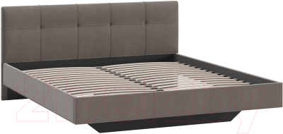Двуспальная кровать ТриЯ Элис тип 1 с мягкой обивкой 180x200 (велюр мокко)