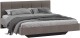 Двуспальная кровать ТриЯ Элис тип 1 с мягкой обивкой 180x200 (велюр мокко) - 