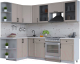 Кухонный гарнитур Интерлиния Тренд 1.5x2.5 левая (луна/луна/бискайская сосна) - 