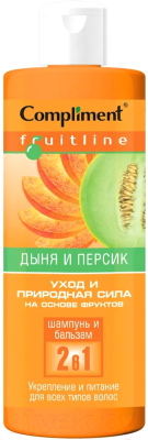 Шампунь для волос Compliment Fruit Line Дыня и персик (400мл)