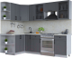 Кухонный гарнитур Интерлиния Тренд 1.5x2.5 левая (пепел/пепел/опал светлый) - 