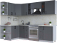 Кухонный гарнитур Интерлиния Тренд 1.5x2.7 левая (пепел/пепел/опал светлый) - 