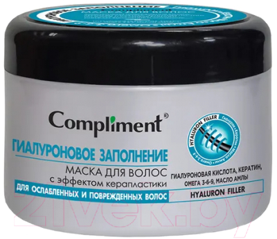 Маска для волос Compliment Hyaluron Filler С эффектом керапластики (500мл)