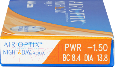 Комплект контактных линз Air Optix Night&Day Aqua Sph-7.00 R8.6 D13.8 (3шт)