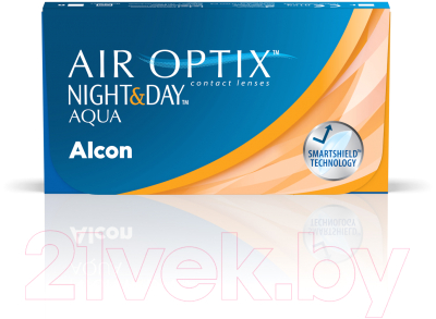 Комплект контактных линз Air Optix Night&Day Aqua Sph-1.75 R8.6 D13.8 (3шт)