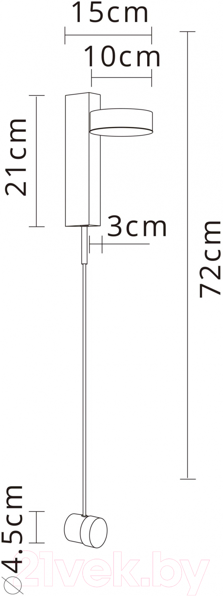 Бра Arte Lamp Mirach A2142AP-10BK