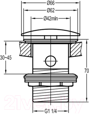 Донный клапан Cezares ECO-SAT-BORO