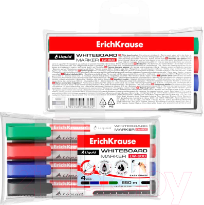 Набор маркеров Erich Krause Liquid LW-600 / 58362 (4шт)
