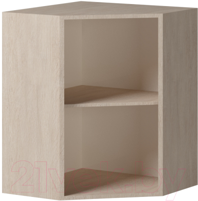 Шкаф навесной для кухни Genesis Мебель Алиса Loft угловой 600 глухой (дуб сонома/сосна белая)